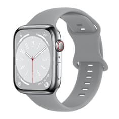 BStrap Smooth Silicone řemínek na Apple Watch 38/40/41mm, gray