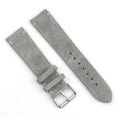 BStrap Suede Leather řemínek na Samsung Galaxy Watch 3 45mm, gray