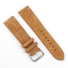 BStrap Suede Leather řemínek na Samsung Galaxy Watch 3 41mm, brown