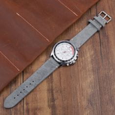 BStrap Suede Leather řemínek na Samsung Galaxy Watch 3 45mm, gray