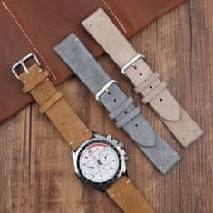 BStrap Suede Leather řemínek na Samsung Galaxy Watch 3 41mm, brown