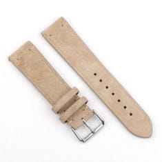 BStrap Suede Leather řemínek na Xiaomi Amazfit Stratos 2/2S/3, beige