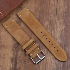 BStrap Suede Leather řemínek na Samsung Galaxy Watch 3 45mm, brown