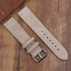 BStrap Suede Leather řemínek na Xiaomi Amazfit GTR 42mm, beige