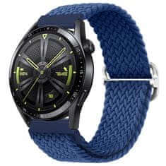 BStrap Elastic Nylon řemínek na Huawei Watch GT 42mm, cold blue