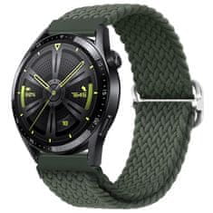 BStrap Elastic Nylon řemínek na Samsung Galaxy Watch Active 2 40/44mm, olive green