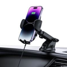 Tech-protect V1 držák na mobil do auta, Qi nabíječka 15W, černý