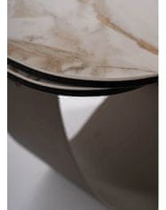Veneti Designový jídelní stůl GRANT - bílý / hnědý
