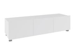 Veneti TV stolek 150 cm CHEMUNG - bílý / lesklý bílý