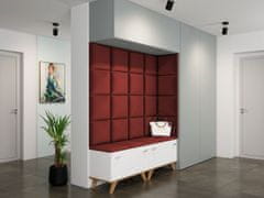 Veneti Čalouněný nástěnný panel 30x30 PAG - červený
