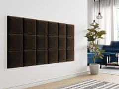 Veneti Čalouněný nástěnný panel 30x30 PAG - hnědý
