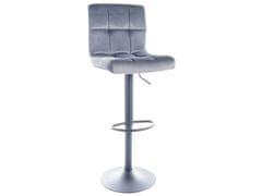 Veneti Barová židle LEONORA - šedá / černá