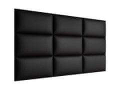 Veneti Čalouněný nástěnný panel 60x30 PAG - černá eko kůže