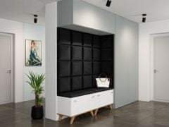 Veneti Čalouněný nástěnný panel 30x30 PAG - černý