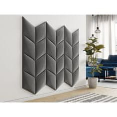 Veneti Čalouněný nástěnný panel 33x33 ABRANTES - šedý