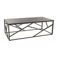 Veneti Designový konferenční stolek PIM 3 - šedý mramor / černý
