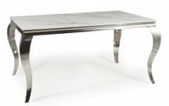 Veneti Jídelní stůl PREDRAG - 180x90, bílý / chrom