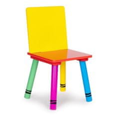 EcoToys Sada dětského nábytku, stůl + 2 židle, barevná | Eco Toys