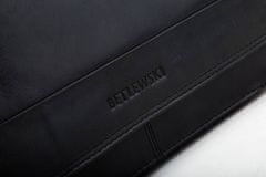 Betlewski Černá kožená pánská taška na dopisy Tbs-317