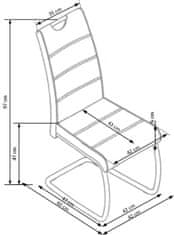 Halmar Jídelní židle K349, šedá