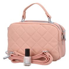 BELLA BELLY Módní dámská kufříková kabelka s prošíváním Nabass, růžová