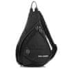Bag Street Módní černý sportovní batoh přes jedno rameno