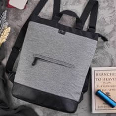 PAOLO PERUZZI Prostorný batoh pro mládež v šedé barvě pro každodenní použití