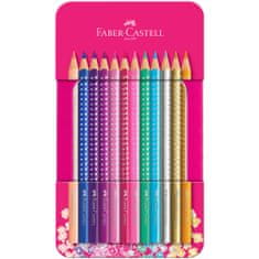 Faber-Castell Pastelky Sparkle set 12 barevný-plech