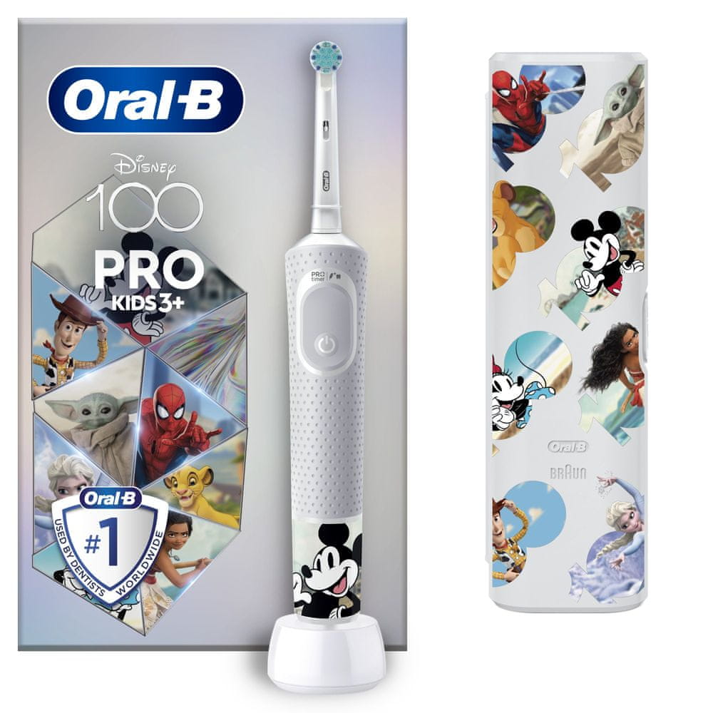 Levně Oral-B elektrický zubní kartáček D103.413.2KX CEUAIL Disney 100 Hbox P