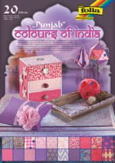 FOLIA Ruční papír Barvy Indie-Punjab, A4, 20 archů