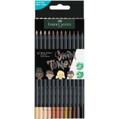 Faber-Castell Pastelky Black Edition set 12 barevné skin tones