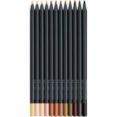 Faber-Castell Pastelky Black Edition set 12 barevné skin tones