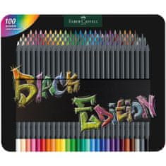 Faber-Castell Pastelky Black Edition set 100 barevný plech