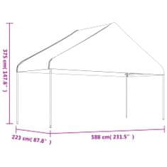 Petromila Altán se střechou bílý 15,61 x 5,88 x 3,75 m polyethylen