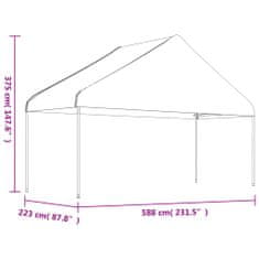 Vidaxl Altán se střechou bílý 17,84 x 5,88 x 3,75 m polyethylen