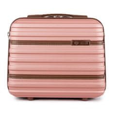 Solier Cestovní kufr 14' 11L ABS STL957 růžový