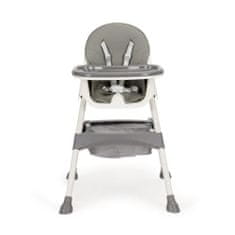 EcoToys HC-823 GRAY 2v1 5bodová vysoká židle s postrojem šedá