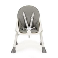 EcoToys HC-823 GRAY 2v1 5bodová vysoká židle s postrojem šedá