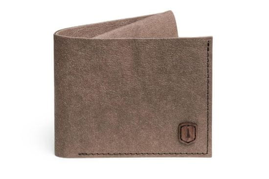 BeWooden Hnědá peněženka z pratelného papíru Brunn Washpaper Wallet šedá