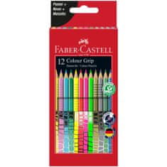 Faber-Castell Pastelky Color Grip metalické-pastelové-neonové set 12 barevné