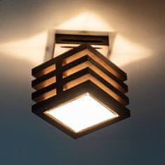 LIGHT FOR HOME Dřevěné stropní svítidlo v barvě Venge 18601 "HOUSTON", 1x40W, E27, Wenghe