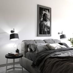 LIGHT FOR HOME Designové nástěnné světlo s černým stínidlem 60401 "Lefor", 1x60W, E27, Černá
