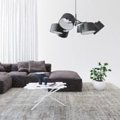 LIGHT FOR HOME Designový kovový lustr na tyči s neuvěřitelnými textilními stínítky. 60505 "Lefor", 6x60W, E27, Bílá