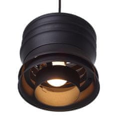 LIGHT FOR HOME Závěsné svítidlo na lanku v černé barvě 12803 "UNIQ", 1x60W, E27, Transparent, grafit