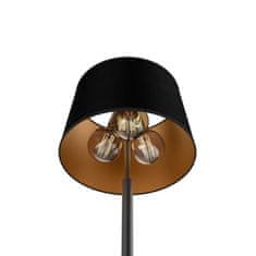 LIGHT FOR HOME Moderní stojací lampa černá s černým stinidlem 15720 "BOSTON", 3X40W, E27, Černá