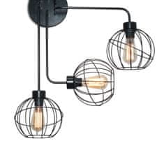 LIGHT FOR HOME Stropní svítidlo ve Nordic design se šesti žárovkami 20044 "ELECTRICO", 6x60W, E27, Černá