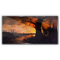 COLORAY.CZ Obraz na skle Abstrakce strom krajina 120x60 cm