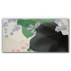 COLORAY.CZ Obraz na skle Abstrakce asijských listů 140x70 cm