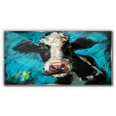 COLORAY.CZ Obraz na skle Abstrakce zvířecí krávy 140x70 cm