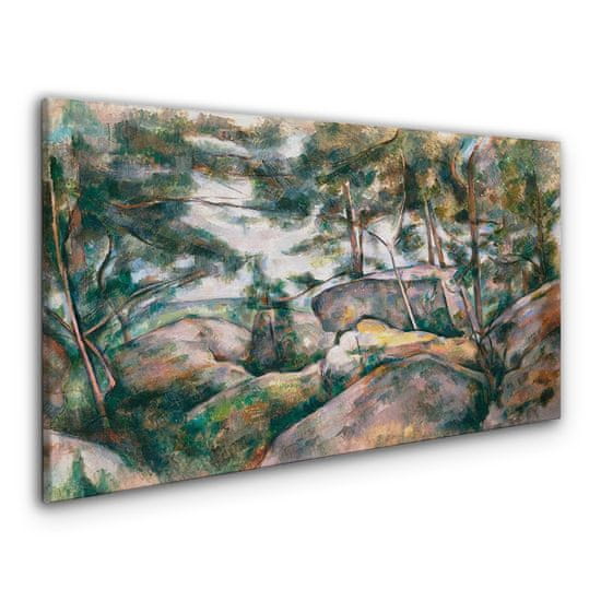 COLORAY.CZ Obraz na plátně Skály v lese Cézanne